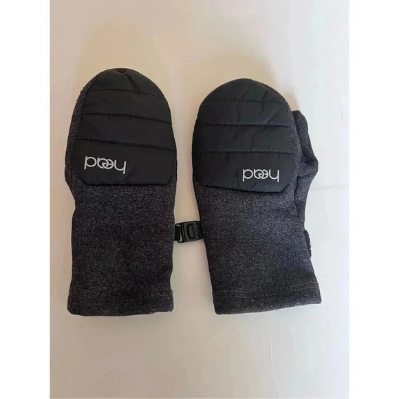 Head Kids Children's Mittens Touchscreen Running Gloves XS Sizes 2-4 Gray Black - Picture 1 of 9